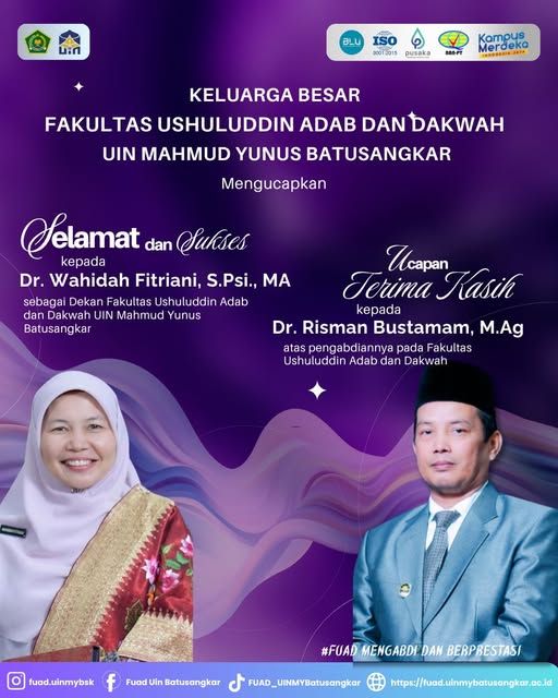 Dr. Wahidah Fitriani, S.Psi, M.A. Dilantik sebagai Dekan  FUAD